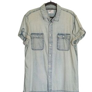 Bershka Denim Casual Button Down Shirt